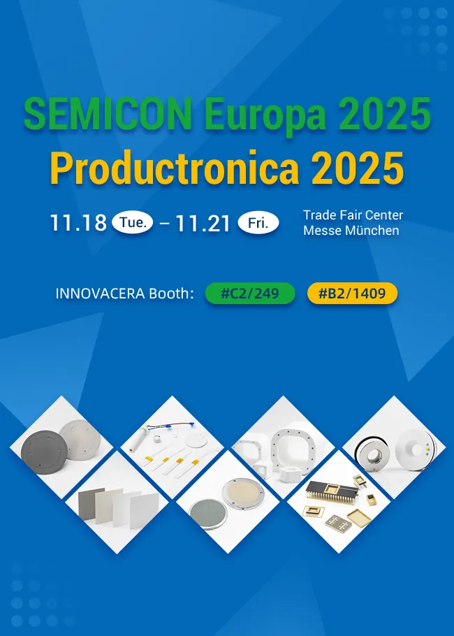 Innovacera presentará soluciones cerámicas avanzadas para la fabricación de semiconductores en SEMICON Europa 2025 – Stand n.º C2/249